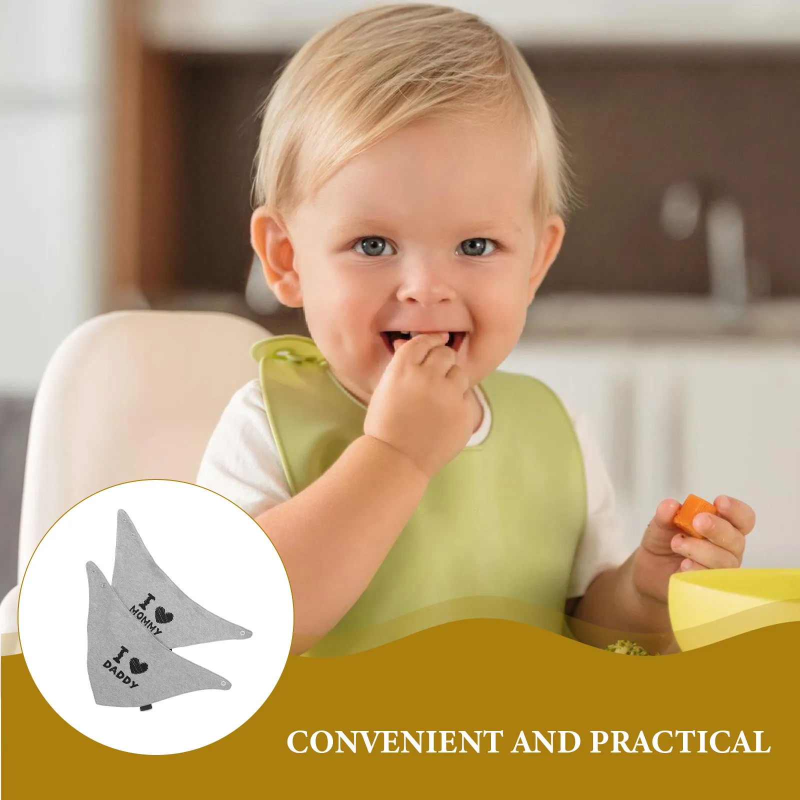 

2Pcs Baby Bandana Bibs Waterproof Cotton Drooling Teething Soft Newborn Bibs for Infant Boys Girls Unisex Washable Feeding