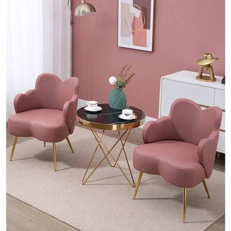 Living room Chairs Velvet backrest armchair Nordic Relaxing single sofa Dresser makeup soft chair Cafe waiting chair Furniture