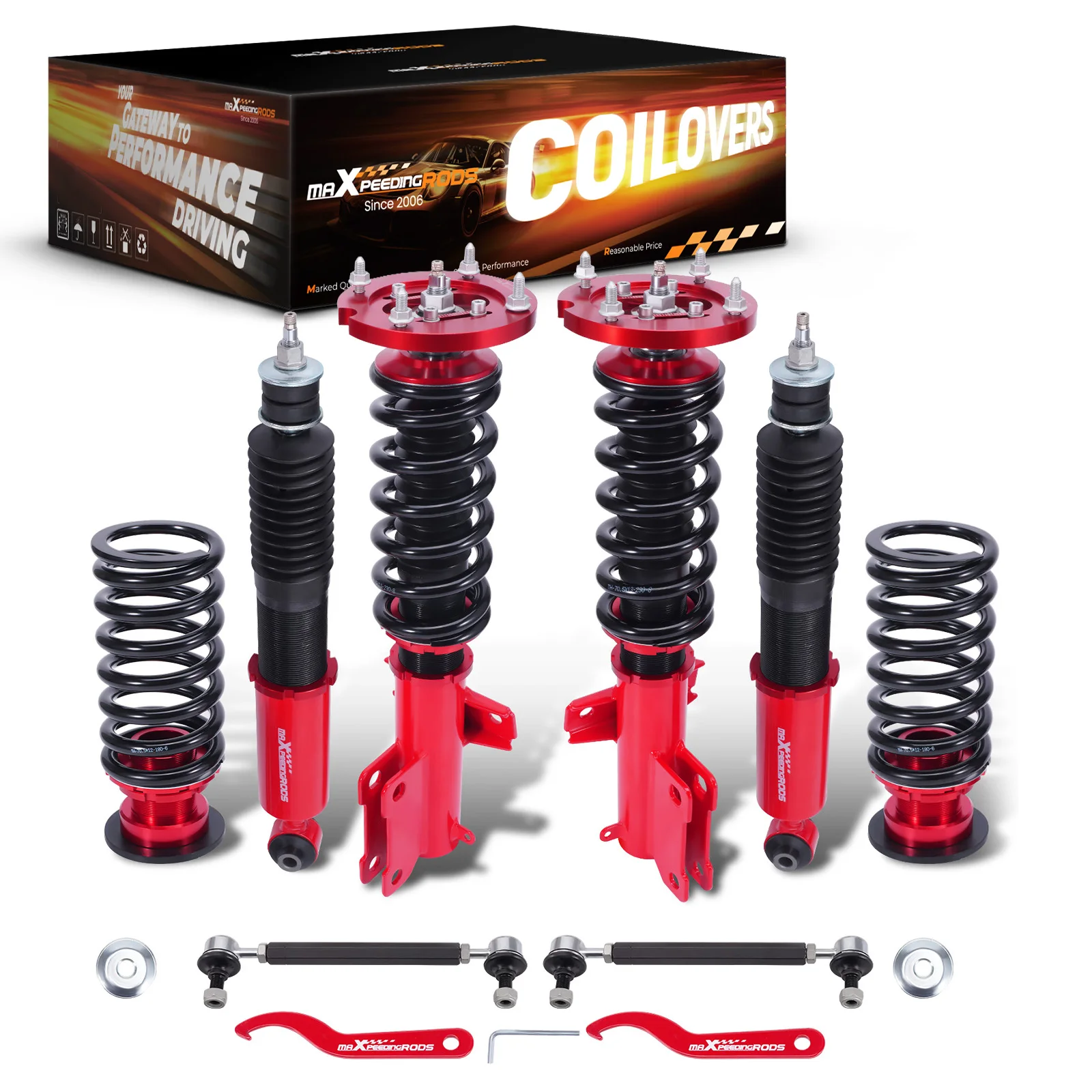 Strut & Spring Assembly for Ford Mustang 4th 05-14 24 Ways Adj. Damper Coilovers