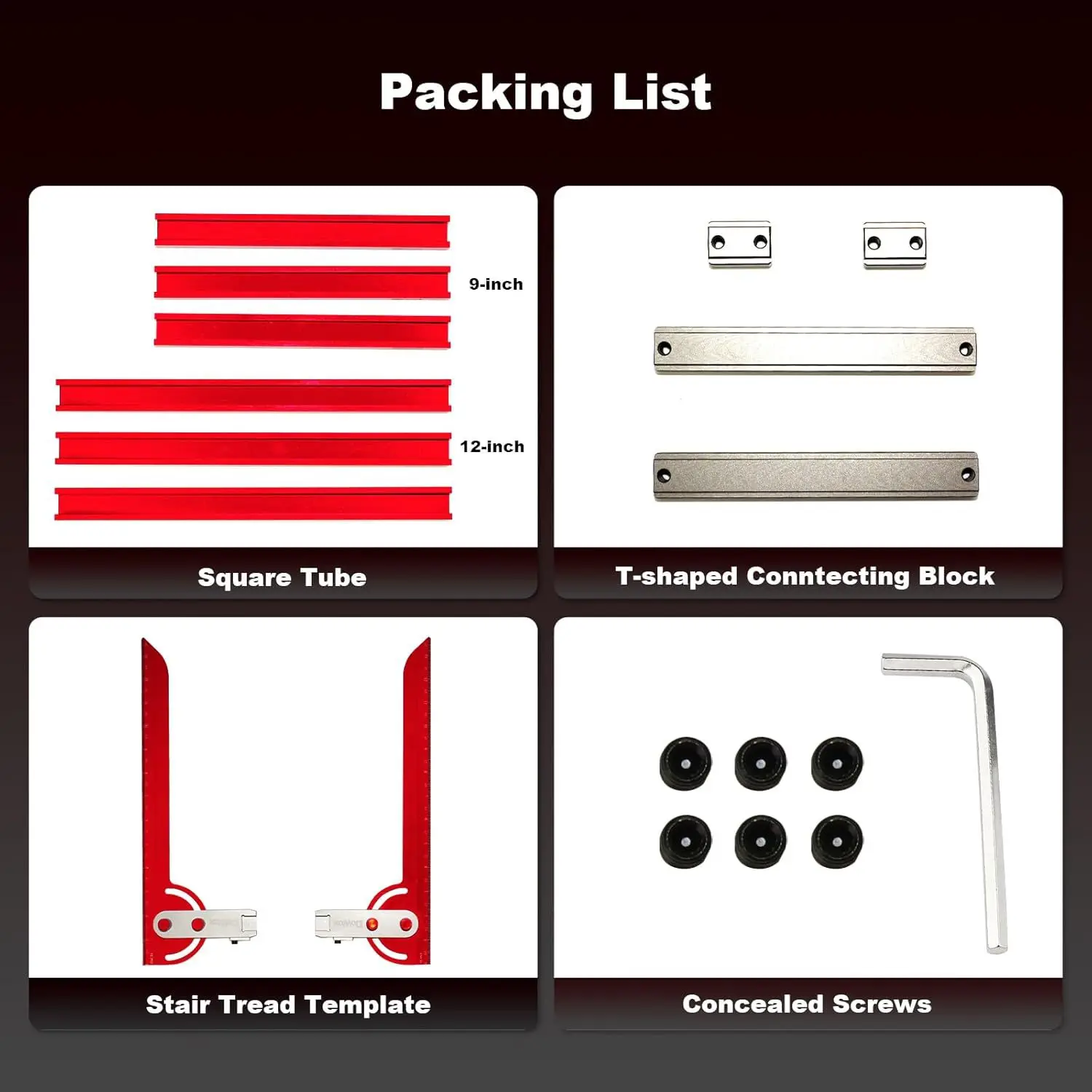 Stair tread formwork tool, aluminum alloy stair ruler