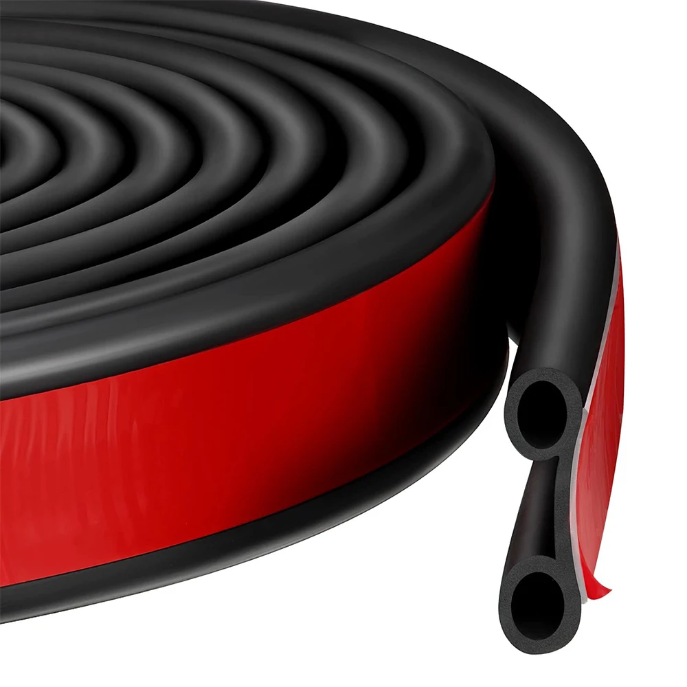 Truck Tailgate Seal Strip 24.6Ft Double Bulb EPDM Rubber Weather Stripping Tonneau Cover Camper Shell Truck Topper Cap Seal Kit