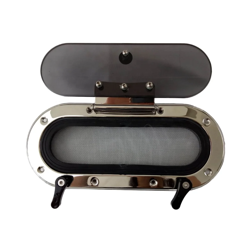 

Stainless Steel 316L Marine Oval Boat Window Portlight Porthole 8x16 Inch Deck Hatch RV Vehicle Ship Yacht Hardware Accessories