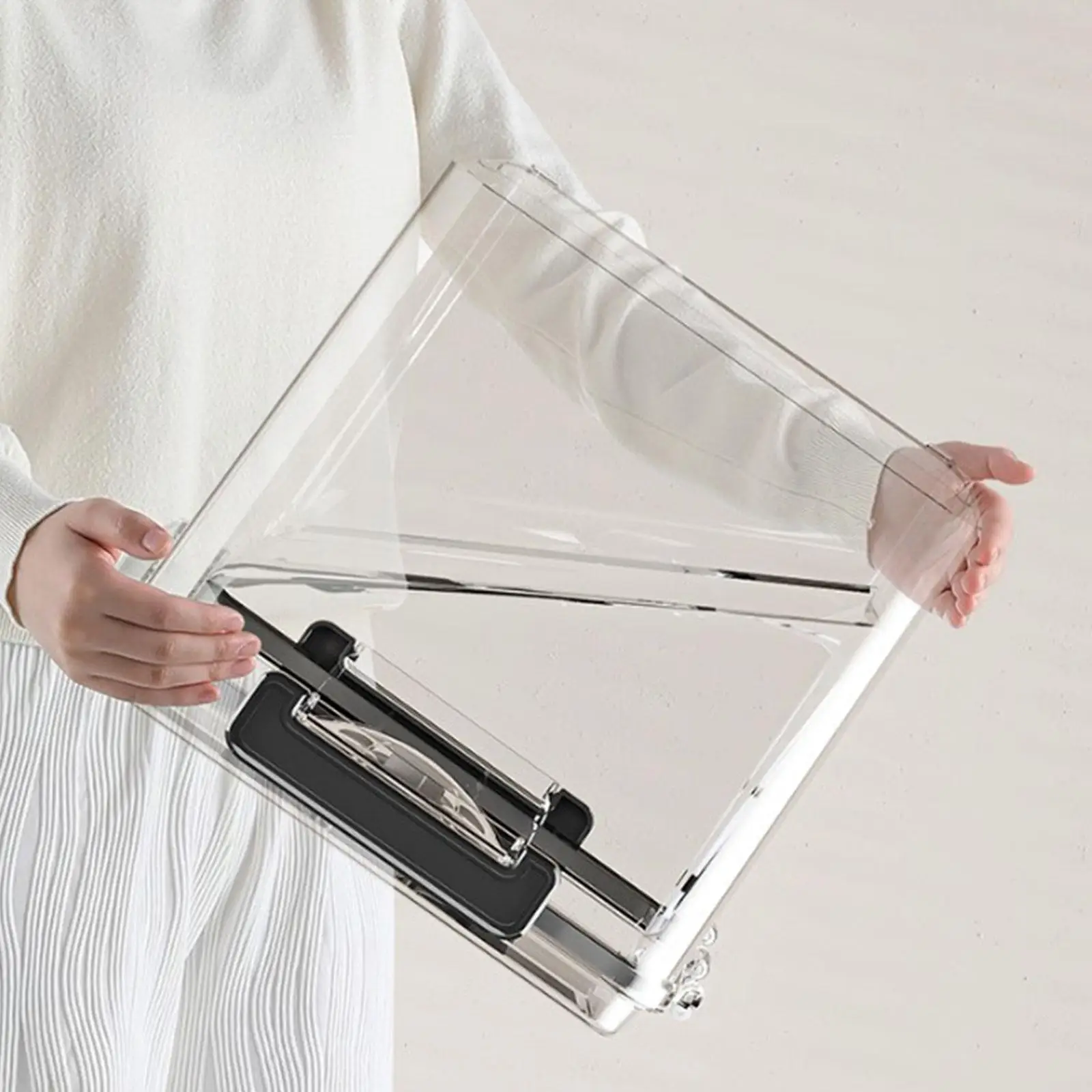 Camera Case with Handle Transparent Waterproof Dry Box Sturdy Container for Camping Tools Cosmetics Slr Camera Pen