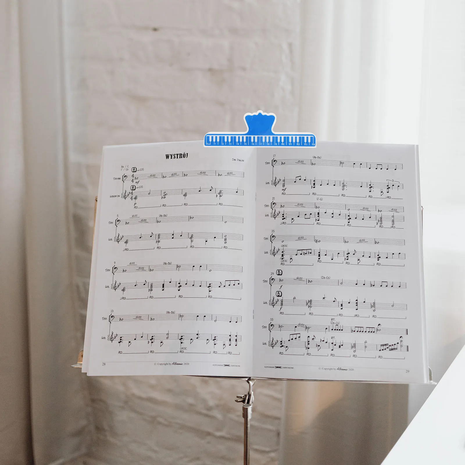 

5pcs Music Sheet Clip Durable Score Holder For Piano Page Fixing Clamp Smooth Finish Long-Lasting Sheet Protector