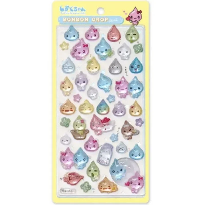 1/6pcs DIY Small Water Drop 3D Crystal Stickers Kawaii Sparkling Powder Raindrop Lord Crystal Drop Glue Decorative Small Gifts