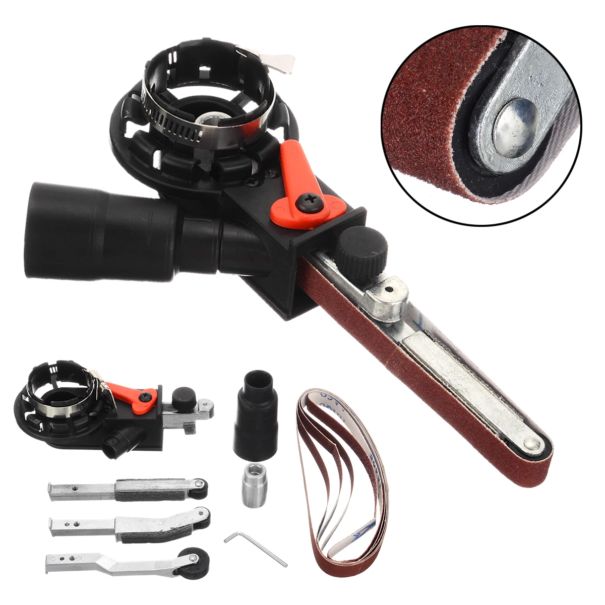 

Quick Change Belt Sanding Adapter Belt Sander Attachment Kit for 4-1/2" /5" Angle Grinder Power Tools