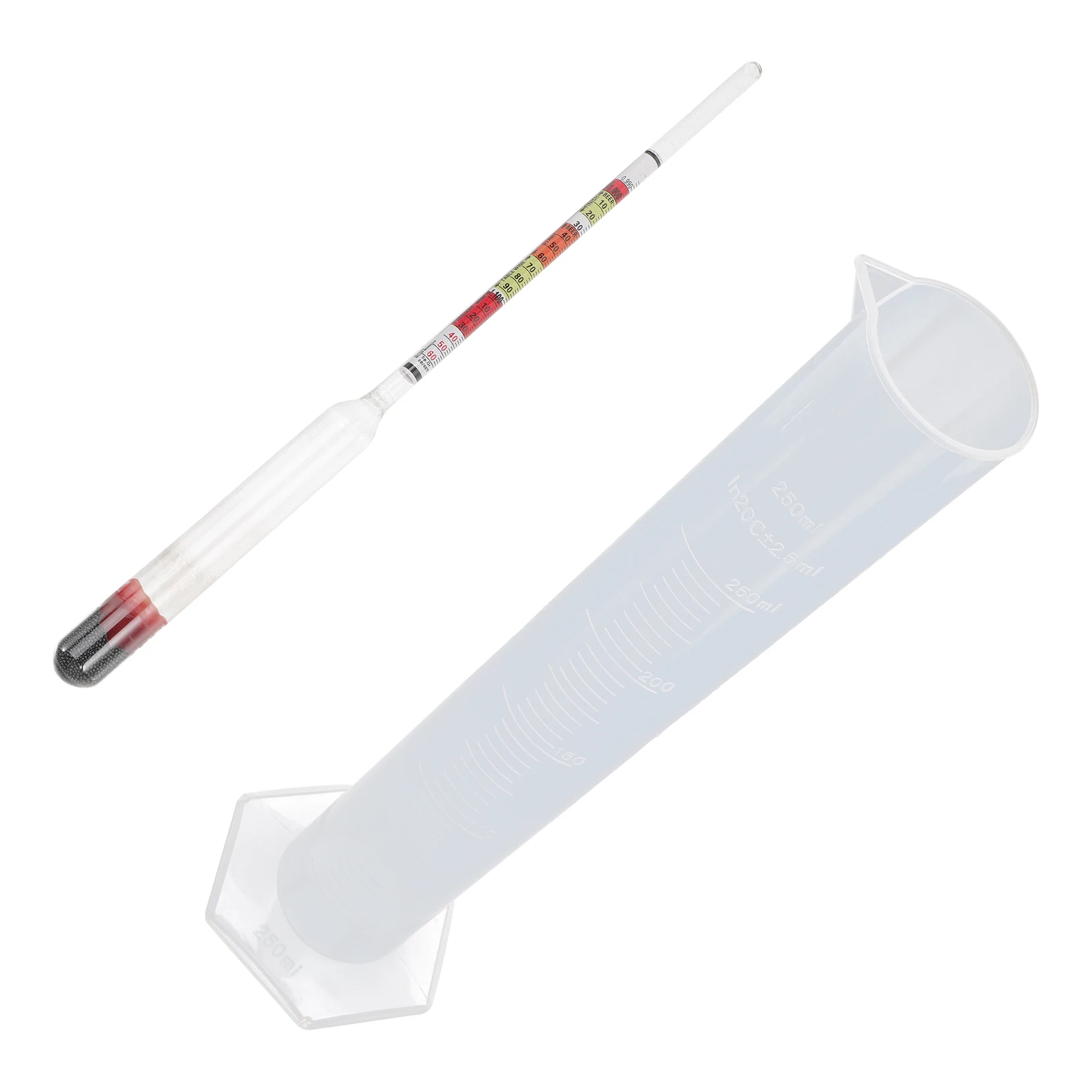 

Sugar Meter Set Brewing Kit Hydrometer Test Jar Tester Brewers Equipment Hydrometers