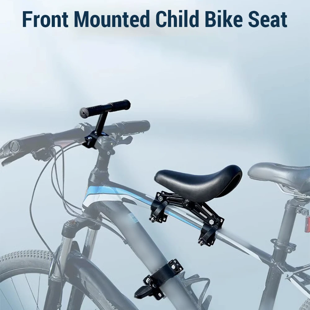 Front Mounted Bicycle Seats with Handlebars and Foot Pedals for Kids Children