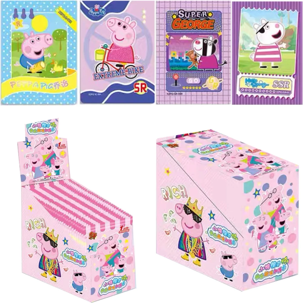 

New Peppa Pig Card Mummy George Daddy Anime adventure Collection Family entertainment Cards Birthday gifts