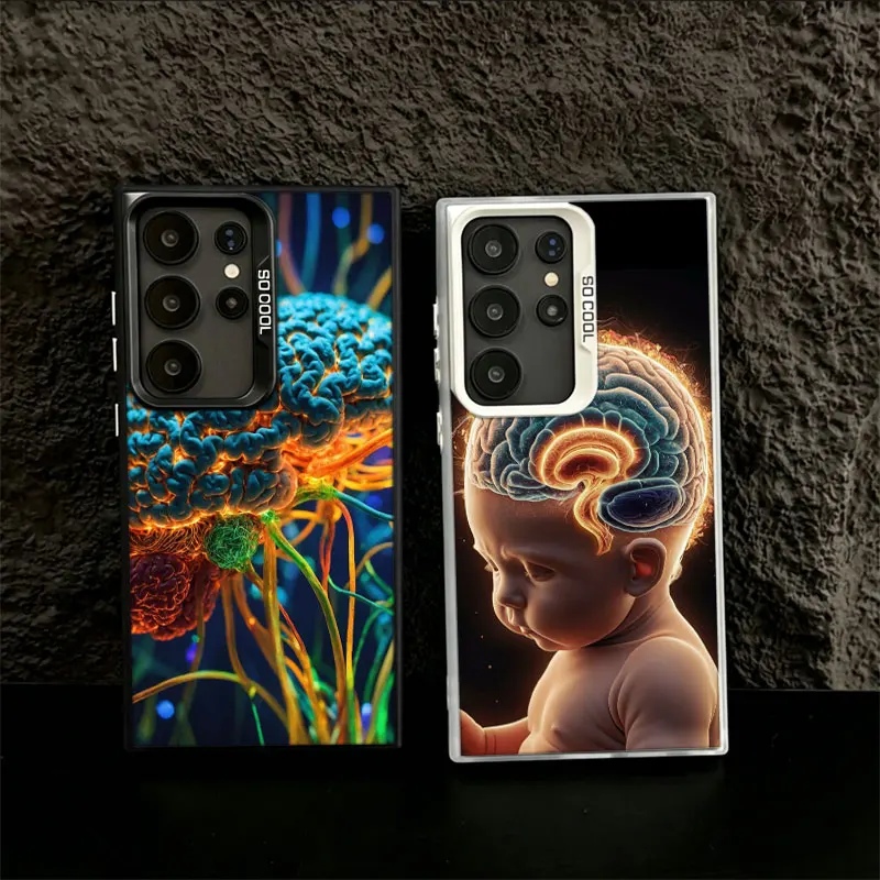 The Cerebral Cortex And Key Components Phone Case for Samsung S26 Edge S25 Ultra S24 FE S23 FE S22 Plus Galaxy S21 S20 Cover Bac