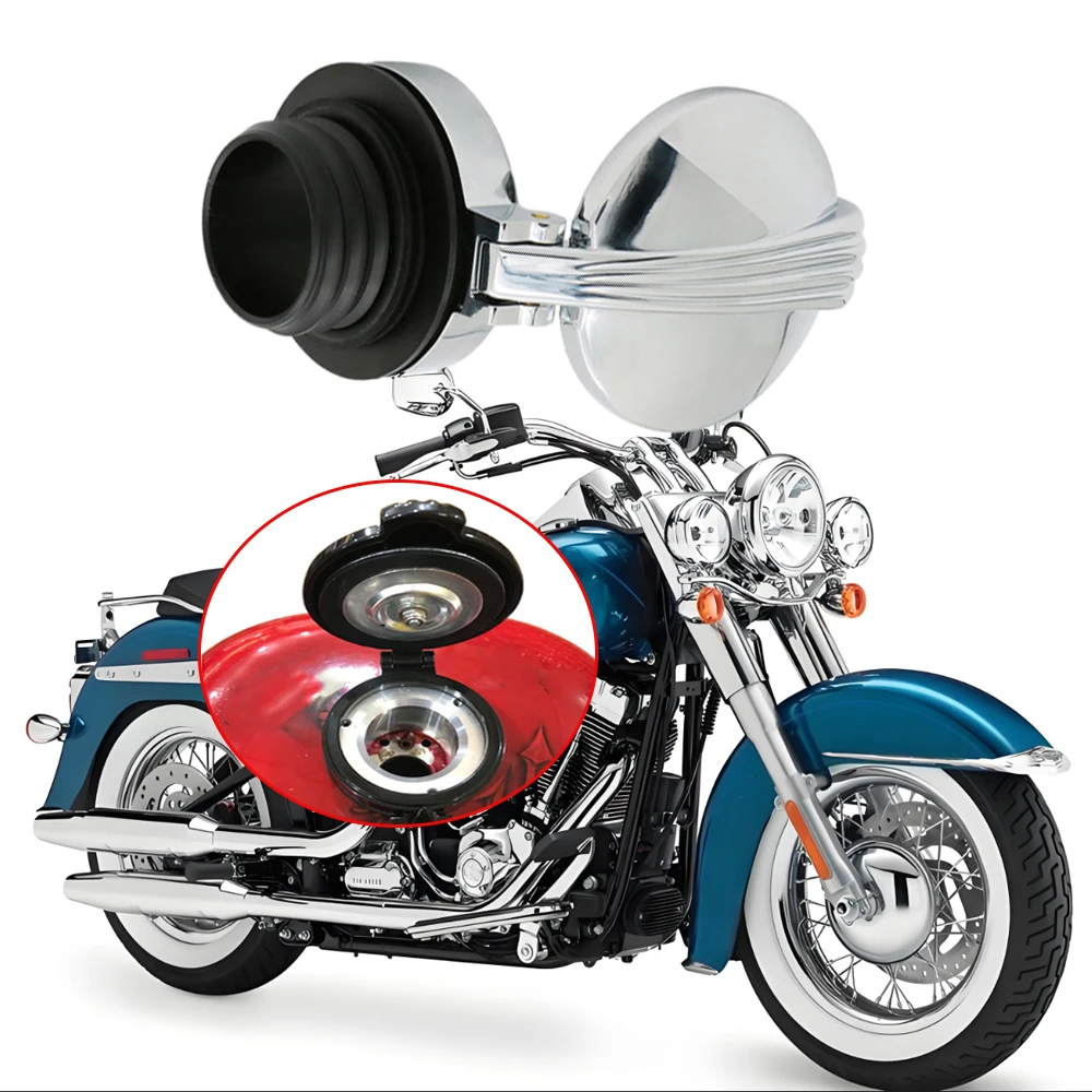 Tapa de tanque de combustible de motocicleta, cubierta para Harley Road King Dyna Softail Sportster XL883 1200X48