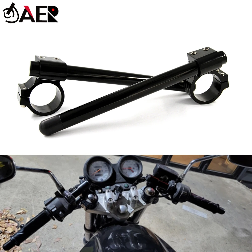 Motorcycle Handlebar Racing Adjustable CNC 51mm Clip On Ons Fork Handlebars Handle Bar Cafe Racer for Aprilia RSV4 Mille R RSVR