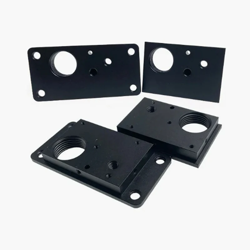 

Black Anodized Aluminum Alloy CNC Machined Precision Porous Mounting Plate Custom CNC Machining Service