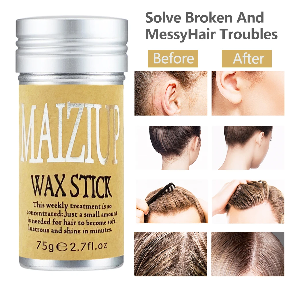 Hair Wax Stick To Ease Frizziness Fixed Hairstyle Non-greasy Moulding Wax Stick Power Styling Your Hair Suitable for Edge Frizz