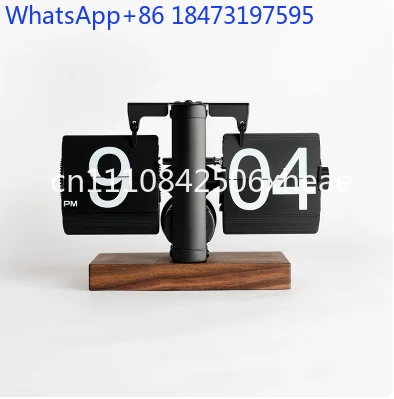 Flip Clock Retro Digital Table Clock Vintage Mechanical Auto Flip Clock Table Decoration and Accessories for Home Room Cafe Desk
