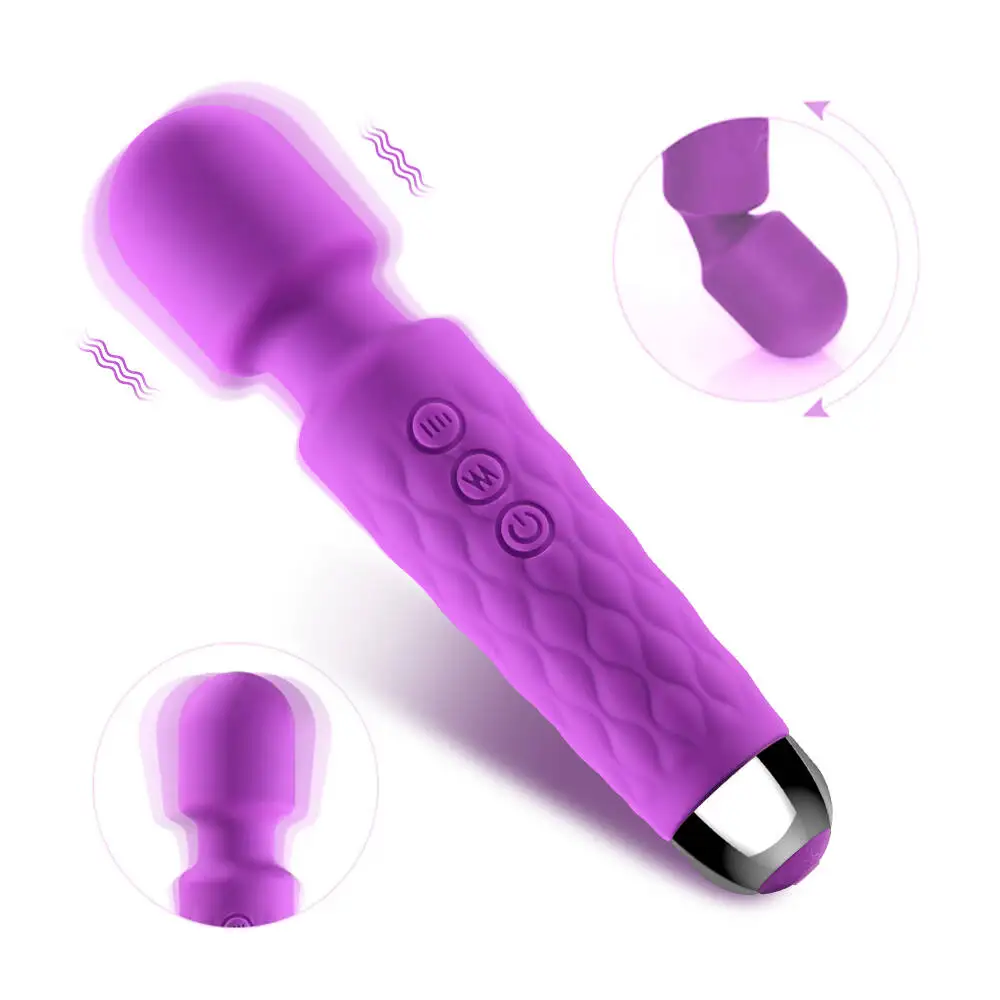 Powerful Wand Massager Wireless Waterproof USB Rechargeable Massage 8 Powerful Speeds 20 Vibrator Modes Adult Sex Toy for Women