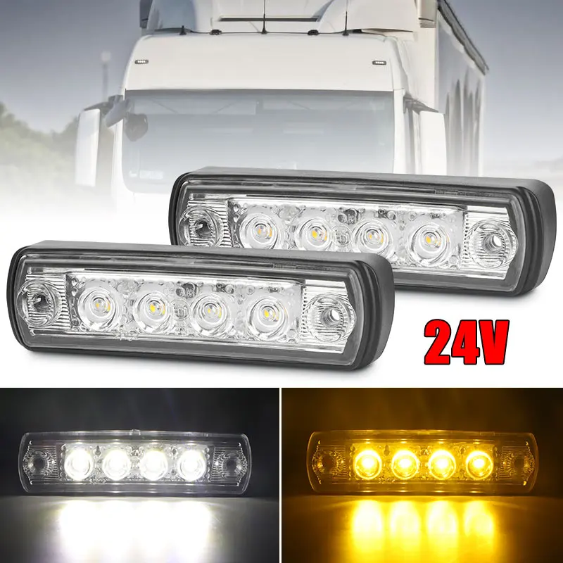 2pcs 24V LED Sunvisor Lights for MAN TGA TGL TGM TGS TGX Truck Cab Roof Marker Lights Sunvisor Lamps 81252606121 81.25260.6121