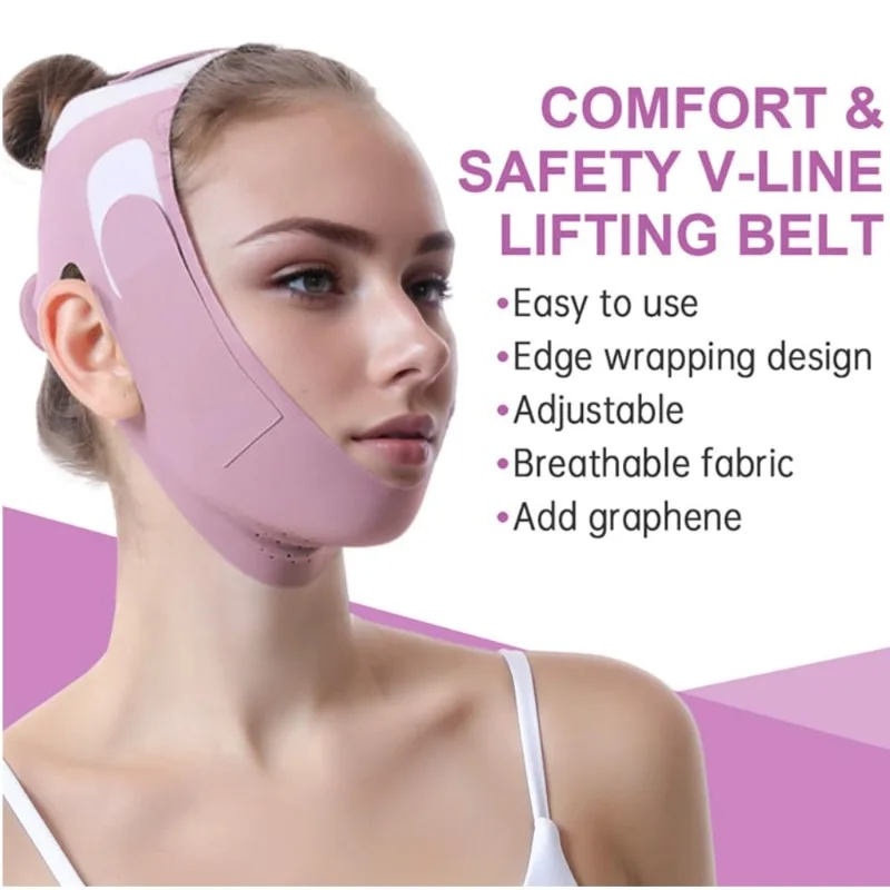 Graphene V-Line Mask Chin Up Face Belts Shaped Face  Jaw Exerciser Double Chin  Thining Band Massage Hot Sale Facial Care Tool