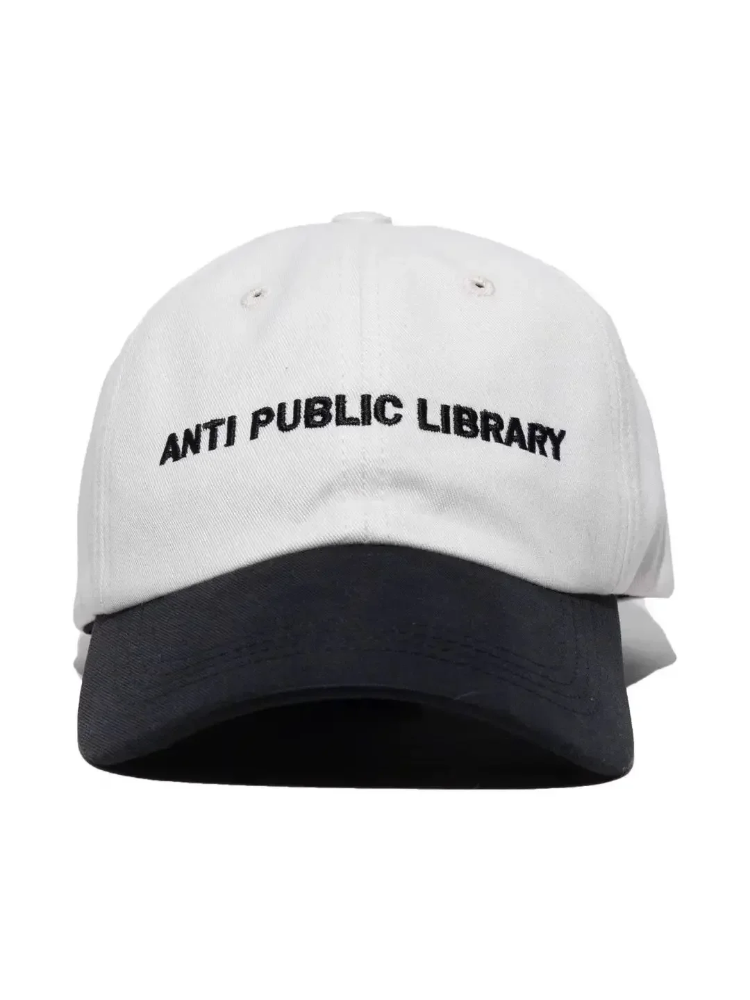 cappellino-ricamato-anti-public-library-con-cuciture-in-bianco-e-nero-er-d-25ss