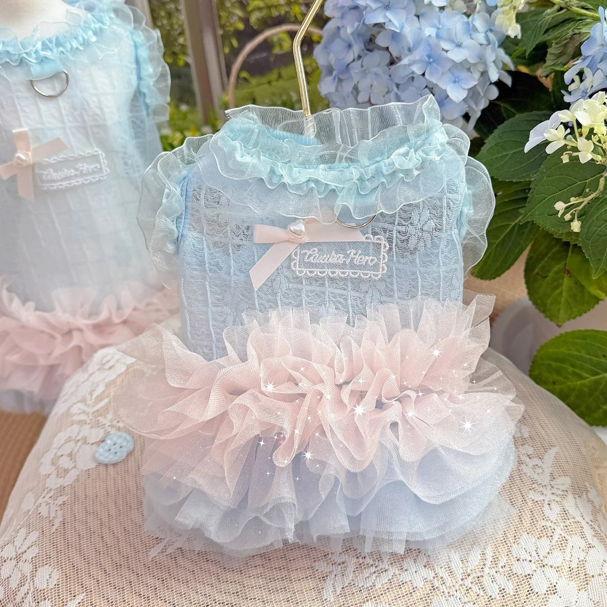 Traumhaftes Feenkleid für kleine Hunde: Atmungsaktive Sommerkleidung für Teddy, Yorkshire und andere kleine Hunde – Süßes Kleid