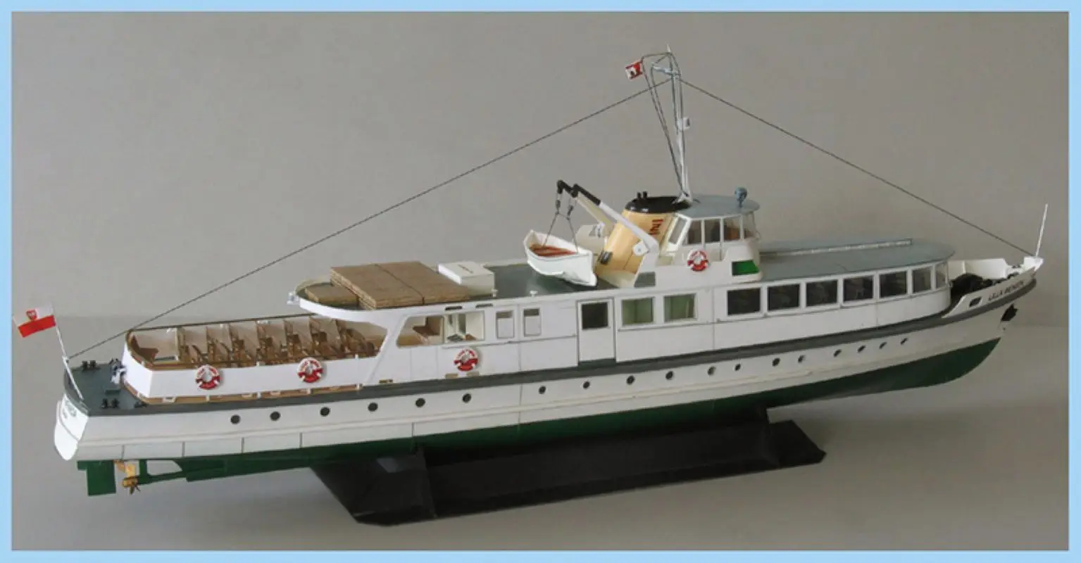 Paper Model 1:100 Polish Coast Ferries Night Cruise Ships Cruise Yachts Steamships Are Super Beautiful