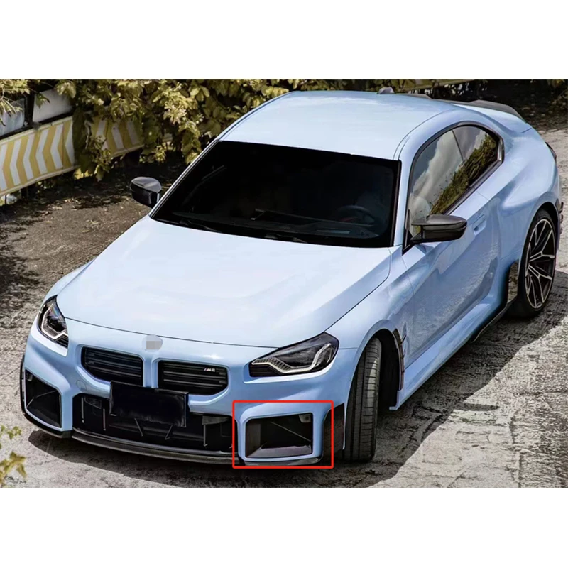 M Performance Style Dry Carbon fiber Front Bumper Lip 2 PCS For BMW M2 G87 2-Door 2023+ G87 Front Fender Side Vent Trim air duct