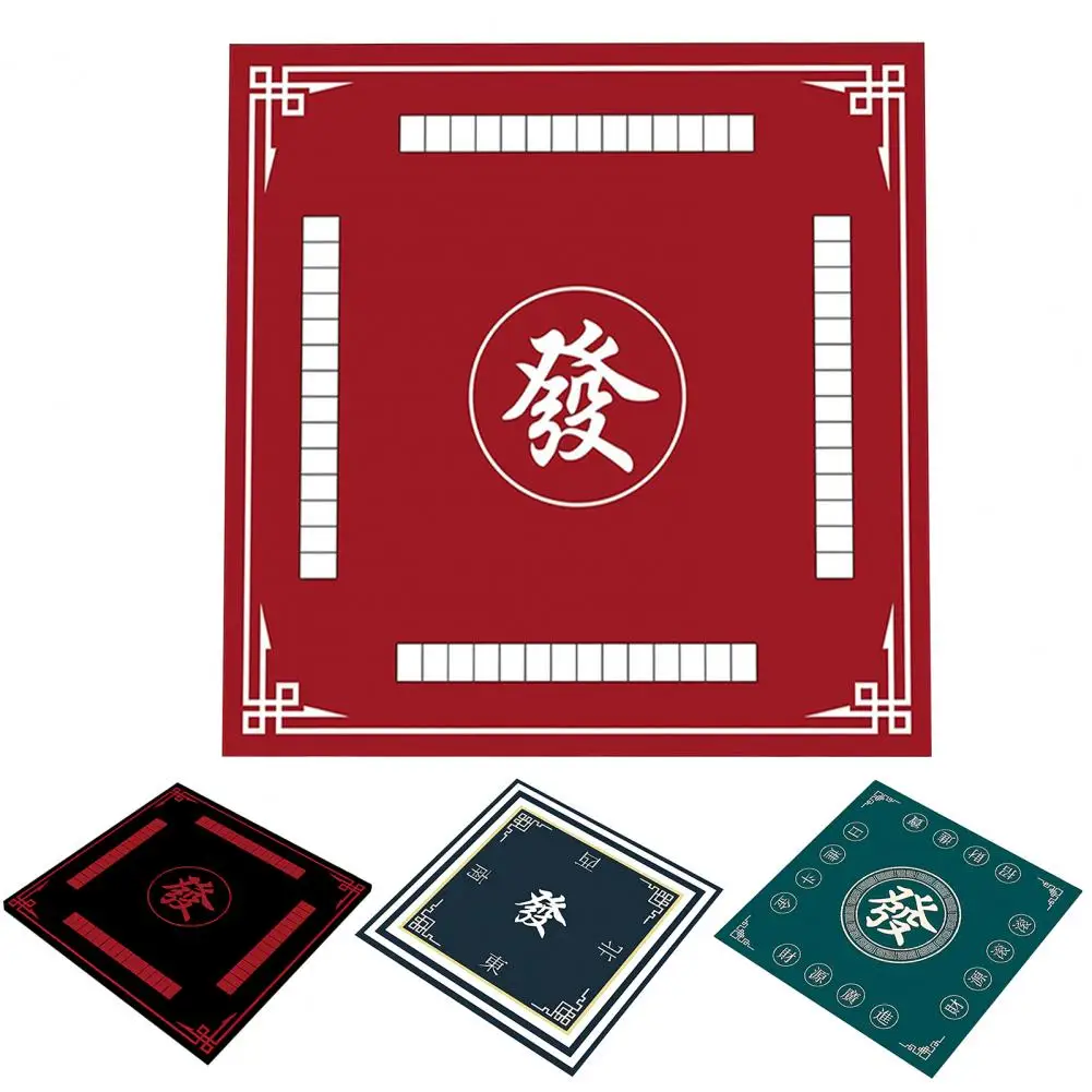 Chinese Tablecloth Noise Reduction Mahjong Table Mat for Poker Domino Card Board Games Anti-slip Square Playmat Cover Home Decor