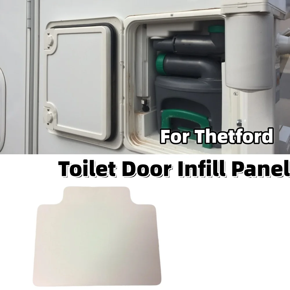 Panel de relleno para puerta de inodoro de RV, para inodoros Thetford de caravanas, autocaravanas y campers, accesorios para inodoros de autocaravanas, panel de embellecimiento blanco para puerta de inodoro de autocaravana