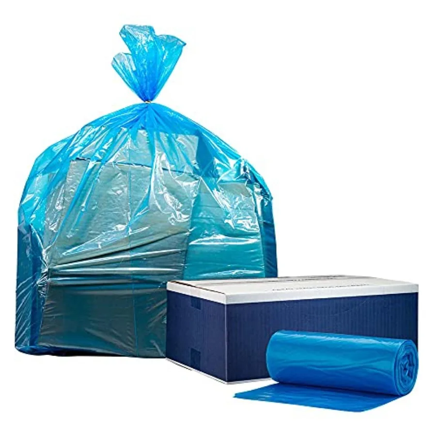 

12-16 Gallon Recycling Trash Bags │1.2 Mil │ Blue Garbage Bags │ 24" x 31" 250 Count