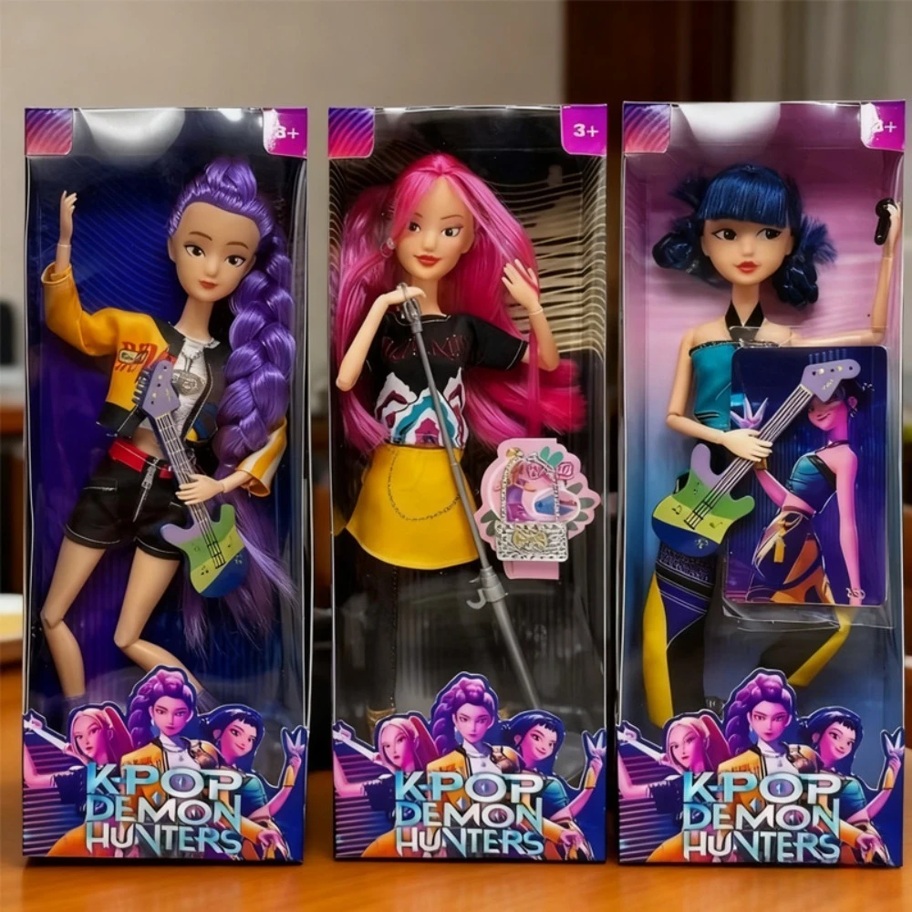 

2026 Горячая аниме KPop Demon Hunters кукла охотников ведьм высокий внешний вид виниловая кукла девушка сердце декоративная кукла лучший рождественский подарок