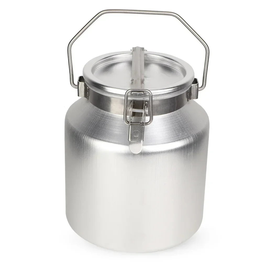 5L Aluminum Alloy Transportable Milk Fermentation Barrel Bucket Can With Handle Container Storage Oil Milk Rice Barrel