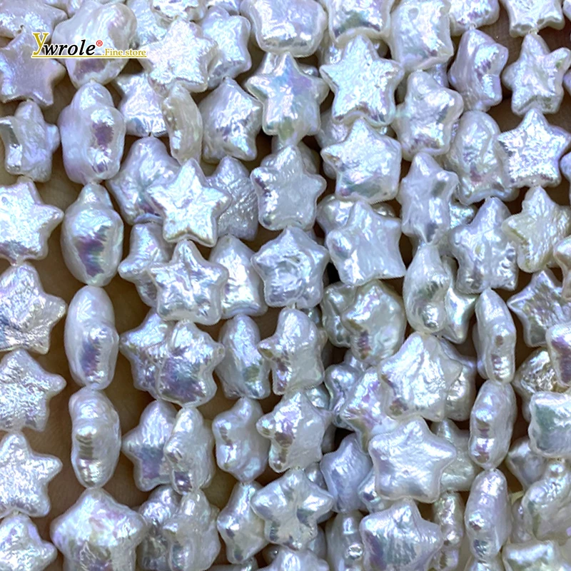 Star Shape 10mm Natural Baroque Pearls Loose Spacer Beads for Jewelry Making Diy Earrings Bracelets Charms Accessories 15''