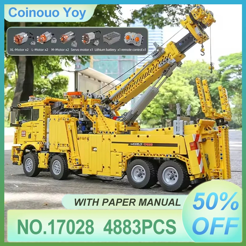 

Mould King 17028 Technical Truck Building Block Motorized Fire Rescue Vehicle Assembly Brick Puzzle DIY Toys Kids Christmas Gift