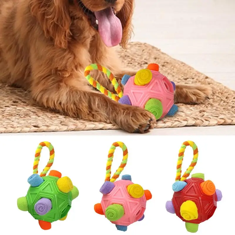 Sniff Ball for Dogs Cloth Strip Ball Pet Ball Toy Relieve Boredom Training Ball Slow Food Ball for Large Medium Small dogs