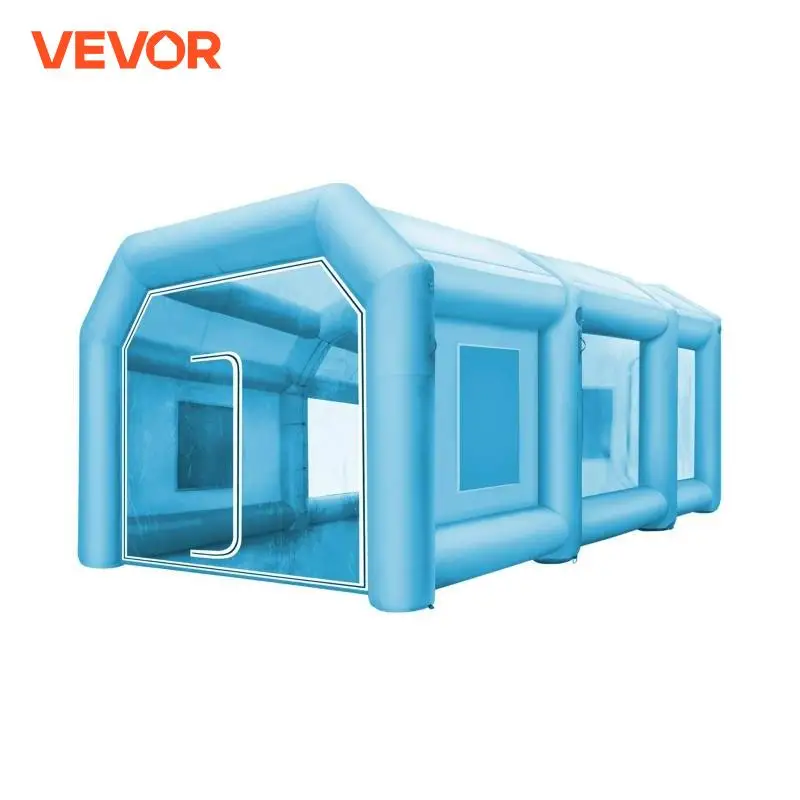 VEVOR Giant Car Tent With Blowers Inflatable Car Workstation Spray Paint Tent Booth Mobile Shelter Room Airbrush Outdoor Garage