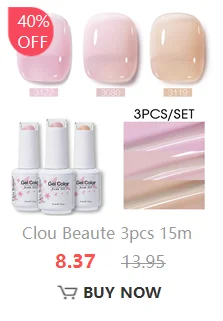 Clou Beaute 3 Stück 15ml Halbtransparenter Jelly Pink Hautfarbener Gel-Nagellack Nagelkunst-Set Professionelles Nagelstudio-Maniküre-Set – Detail 12
