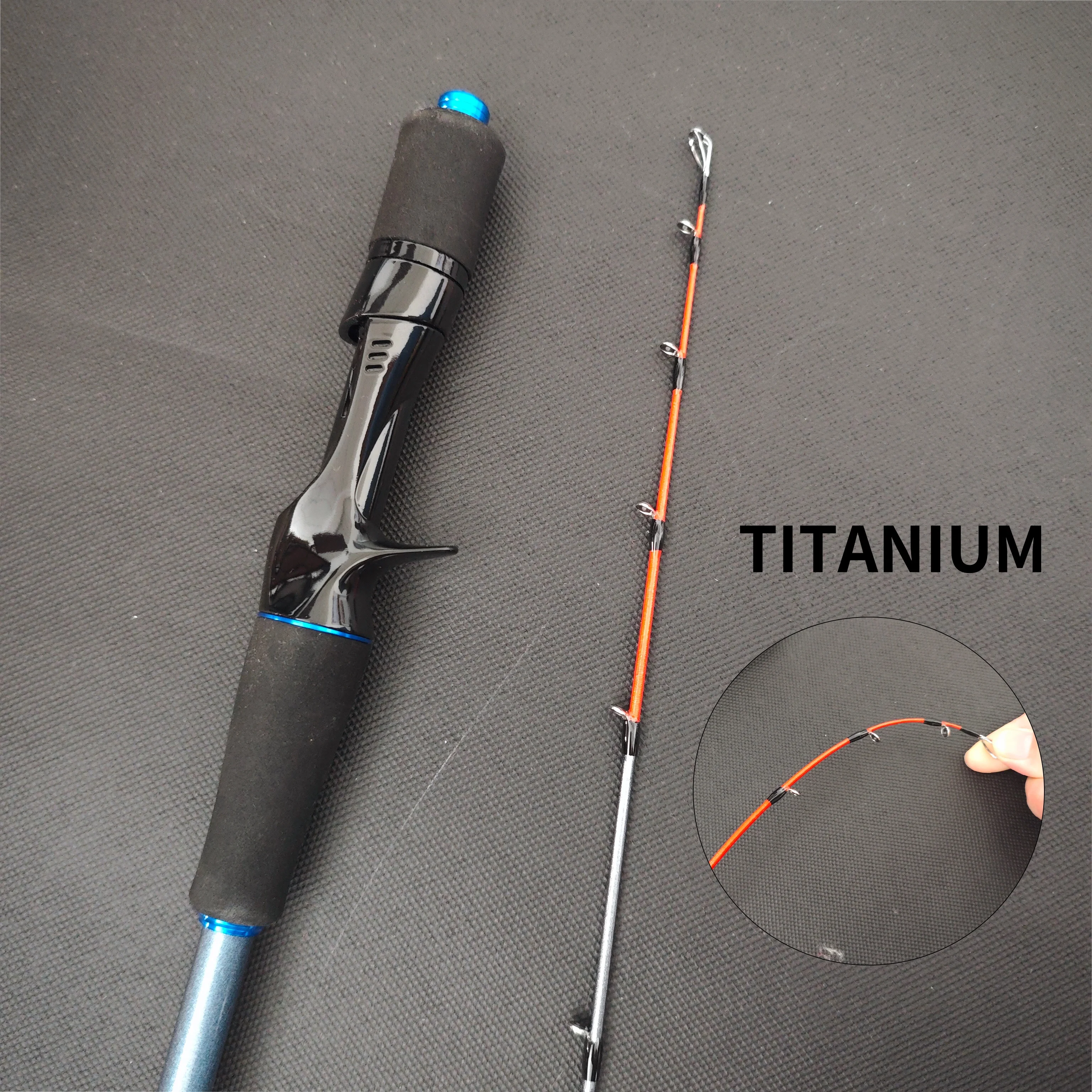 ROLLFISH 1,75m Kohlefaser-Titan-Spitze Tintenfisch-Angelrute Leichtgewichtige Salzwasser-Bootsangelrute mit Schneller Aktion – Detail 4