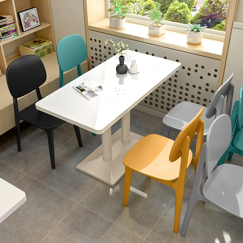 

Modern Design Fast Food Dining Tables Chairs for Cafe & Cake Shop Use for Celebrity Restaurant Snack Shop Dessert Milk Tea Shop