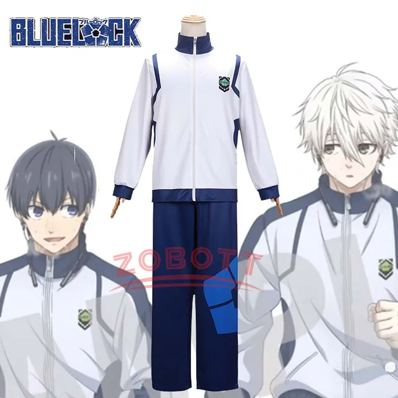 Anime BLUE LOCK BLUELOCK School Uniform Isagi Yoichi Chigiri Hyoma Cosplay Costume  Halloween Adult Man Woman Top Pants Suit