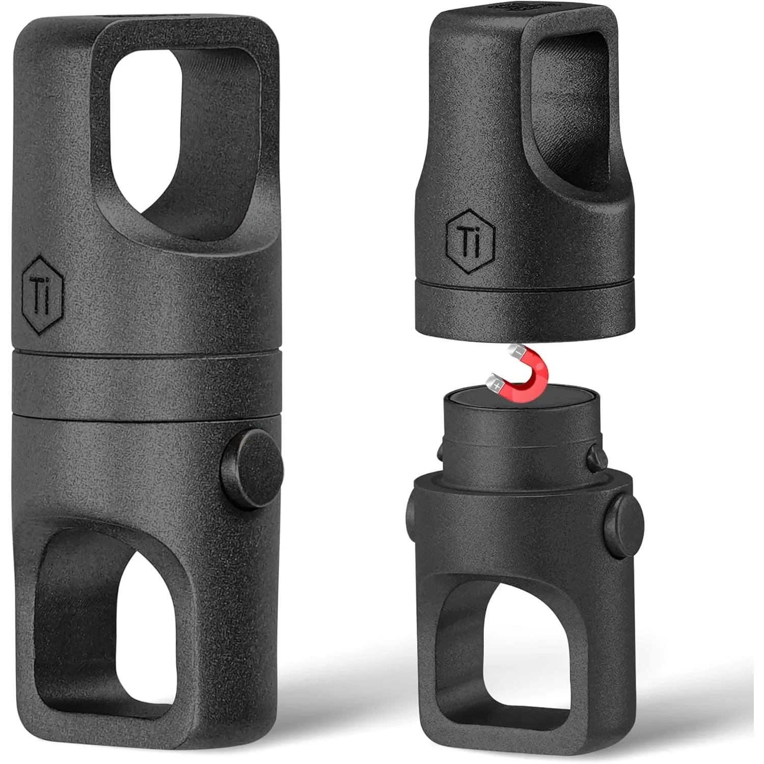 KeyUnity KA48 Titanium Magnetic Keychain, quick release key ring, Rotatable Key Linker 2Pcs