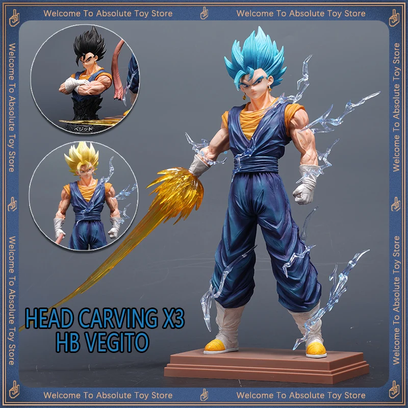 En Stock, figura de Dragon Ball Z Vegito de 32cm, figura HB Dbz, figuras de Anime, colección de estatuas de PVC, modelo de decoración de escritorio, juguete para regalo personalizado