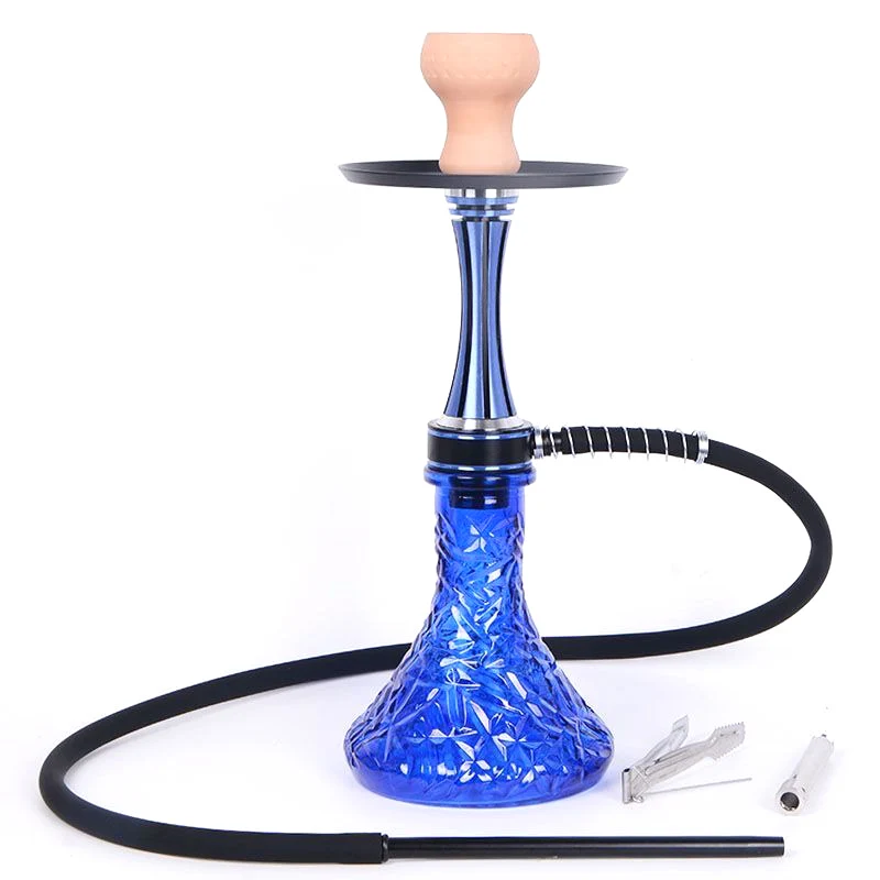 Stainless steel,Black Blue Red Yellow,17.3in\44cm Small Premium,Single Hose 1,Bar Shisha Full Set Smoking Pipe Hookah Set