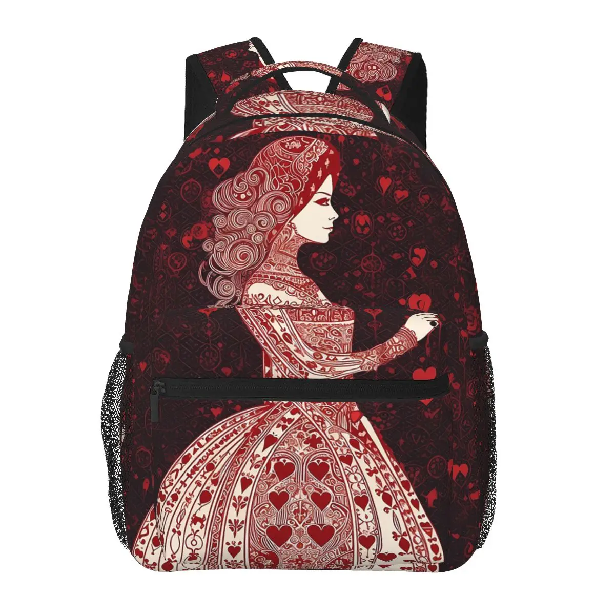 

Рюкзаки Queen Of Hearts для мальчиков и девочек, сумка для книг, школьные сумки для студентов, детский рюкзак с героями мультфильмов, сумка на плечо большой вместимости