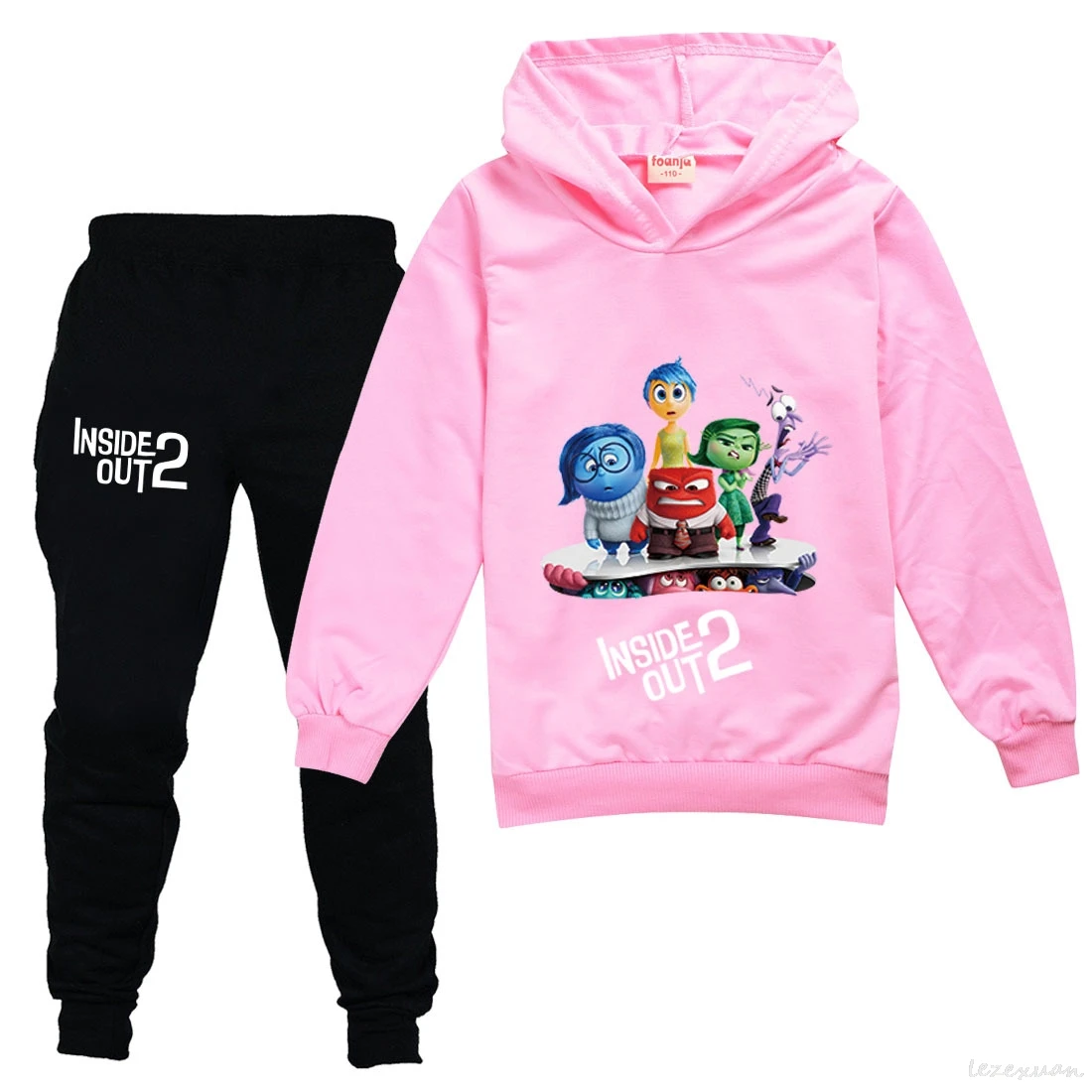 Conjunto de moletom e calças para meninos e meninas, Roupas infantis, Hoodie bonito infantil, Roupas para meninas adolescentes, Inside Out, 2pcs, melhor presente