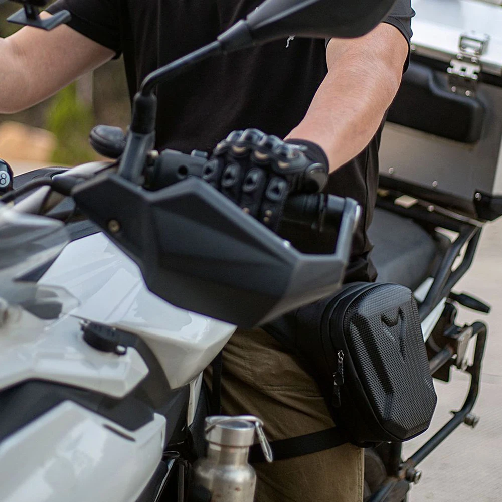 Motorcycle Leg Side Bag Waterproof Hard Shell Motorbike Bag Large Capacity Phone Waist Pack Camping Hiking Crossbody Bag