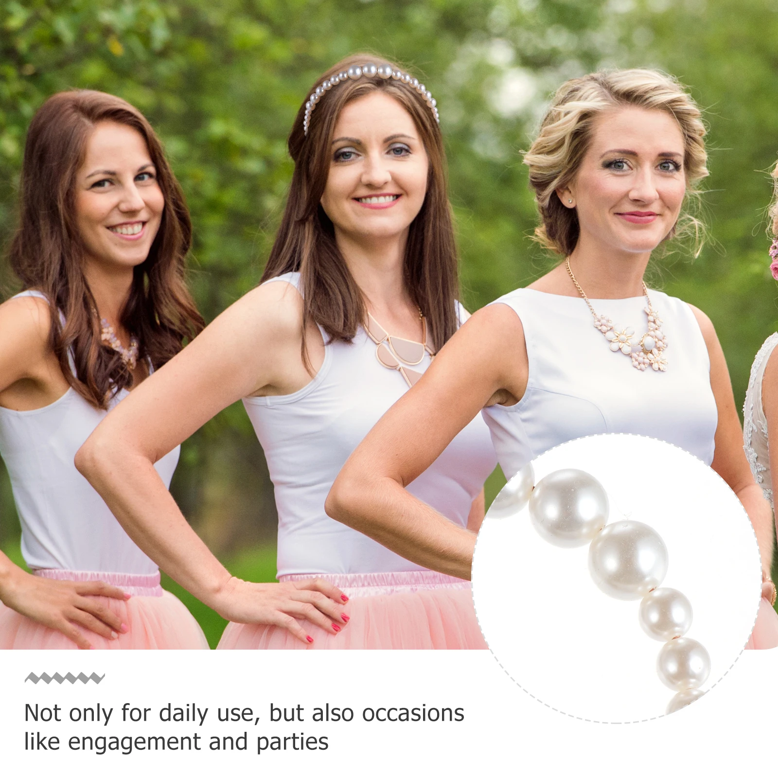 

4pcs Headband Vintage Hair Accessories Women Pearl Hairband Elegant Pearl Headpiece Bridal Wedding Party Ceremonies Christmas