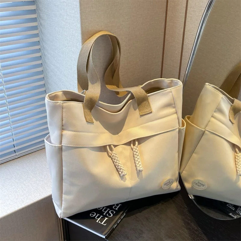 Tote กระเป๋าญี่ปุ่น City Tote กระเป๋าแฟชั่นขนาดใหญ่วิทยาลัยไหล่หญิง University Designer Oxford ผู้หญิงช้อปปิ้งเกาหลียอดนิยม