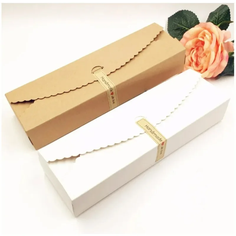 

30pcs/lot Kraft Gift Boxes Paper handmade candy /chocolate packing box blank storage DIY wedding cake boxes 23*7*4cm