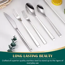 20Pcs XENIA Fashion Shiny Silver Cutlery Set 18/10 Stainless Steel Creativity Gift Flatware Service For 6 Drop Shipping