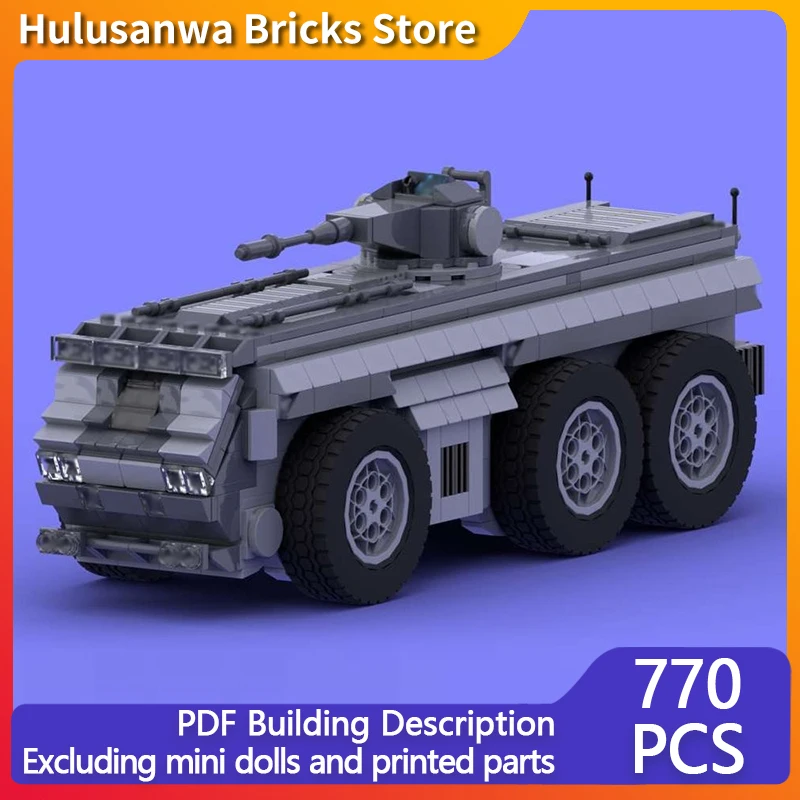 

Military Transport Vehicle Model MOC Building Bricks War Equipment Modular Technology Gifts Holiday Assemble Children Toys Suit